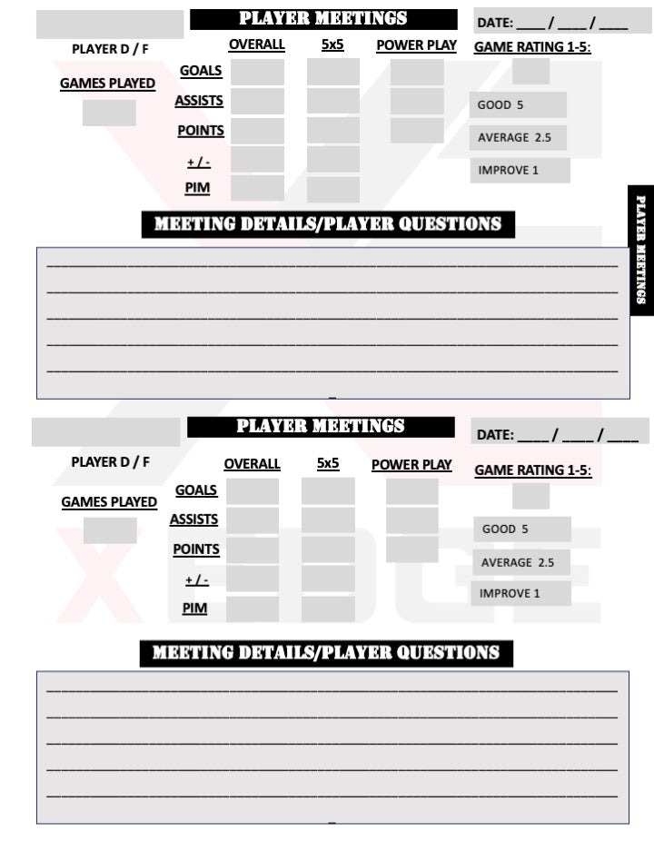 Hockey Coach Journal