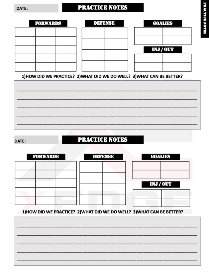 Hockey Coach Journal