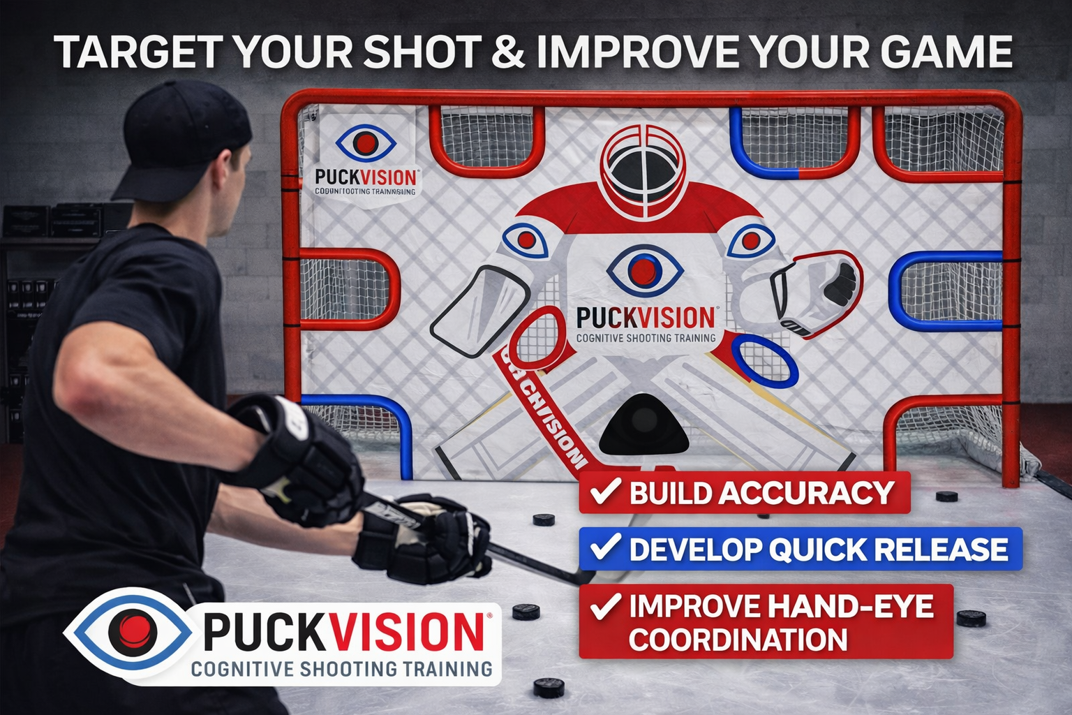 Puck Vision Hockey Shooting Tarp