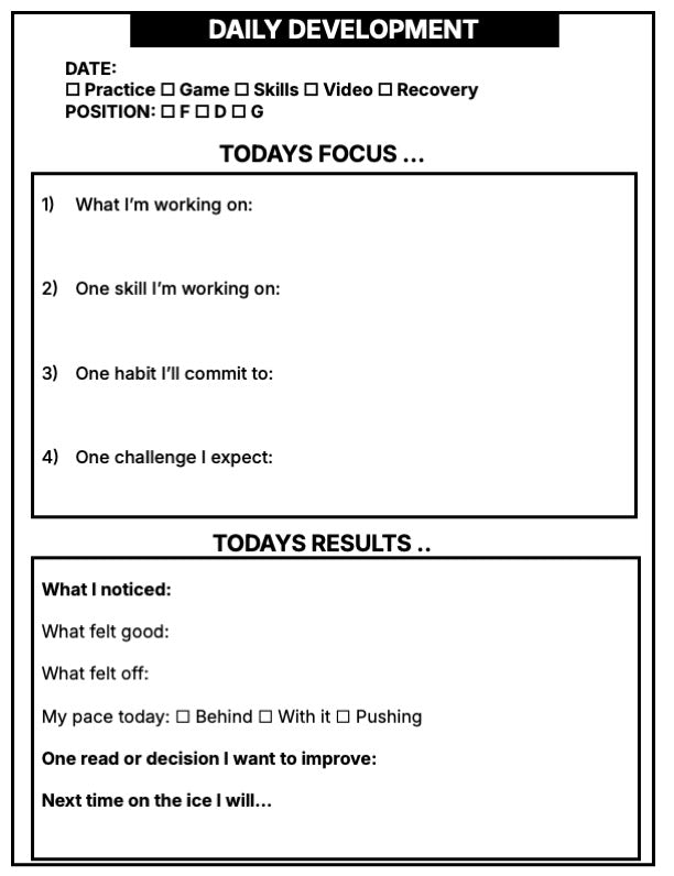 The Hockey Players Journal