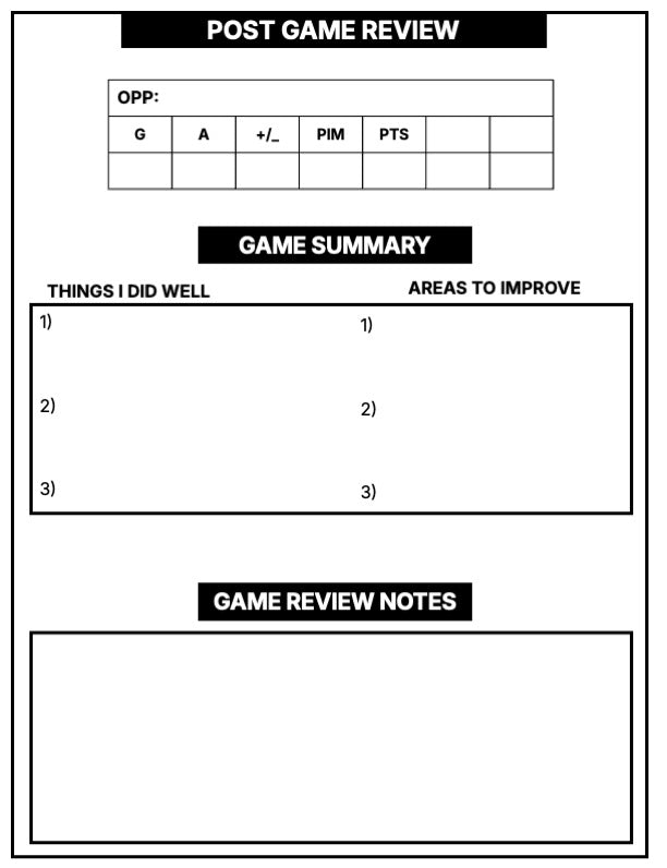 The Hockey Players Journal