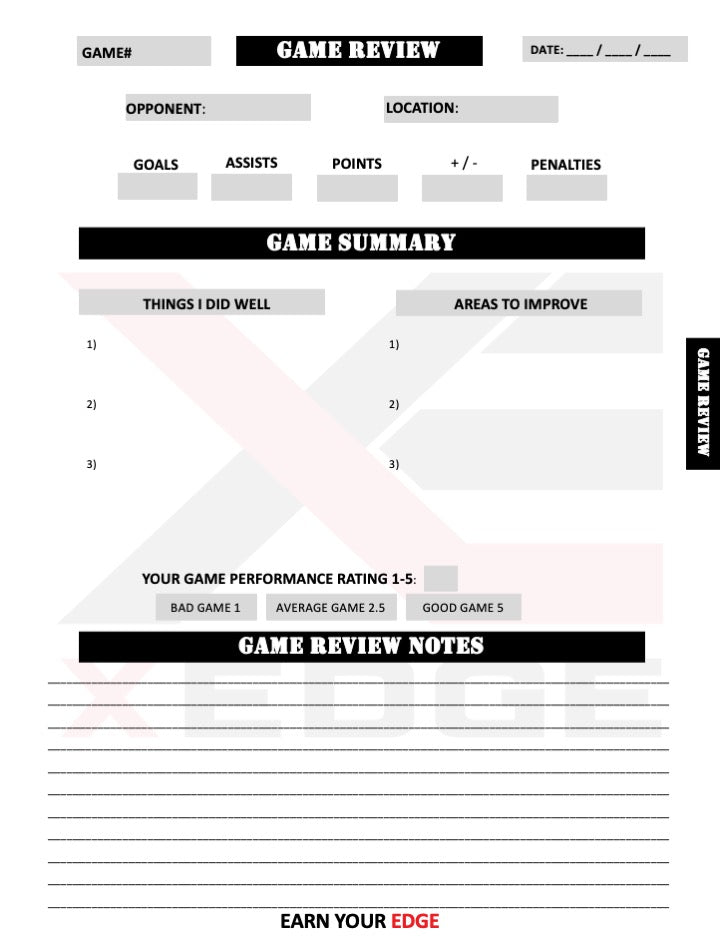 Hockey Training Journal