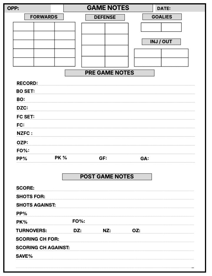 The Hockey Coaches Journal